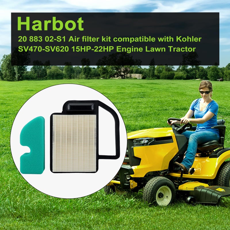 Harbot مجموعة صيانة فلتر الهواء هاربوت LTX 1045 لجزازة العشب كاب كاديت LT1042 LT1045 LTX1040 LTX1042 LTX1045 RZT42 تورو 98018 LX420 LX460 - Image 2